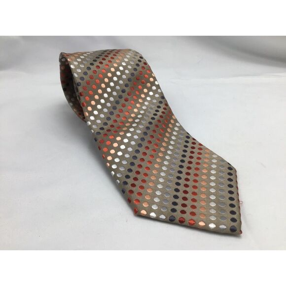 Irvine Park Handmade 100% Silk Necktie Multicolored Dots Stain Resistant - Picture 1 of 4